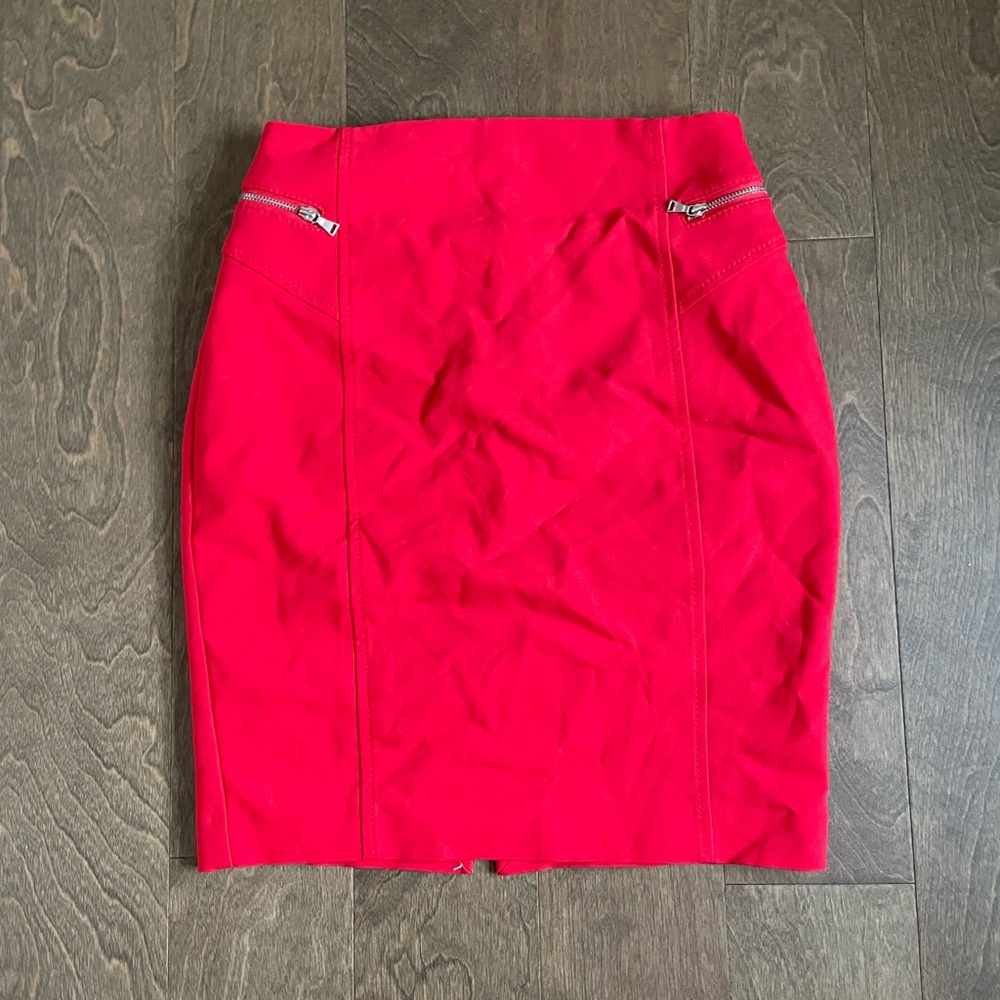 Express Red Pencil Skirt